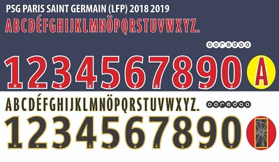 Name&Number Set For Paris Saint-Germain League 1 2018/2019 Football Soccer