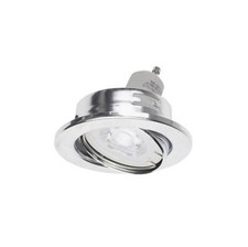 Diall Chrome effect LED Tilting Downlight 5.3 W IP23, Pack of 3