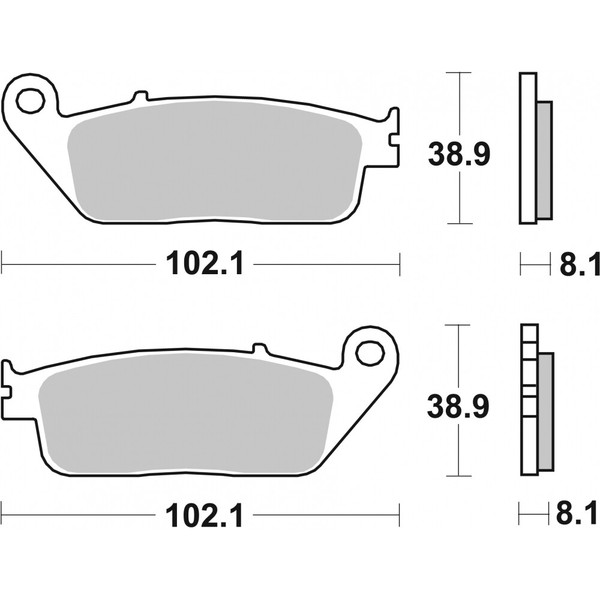 Bremsbelag Sbs 627HF Triumph Tiger 955 I 955 Bj 2001-2006-image