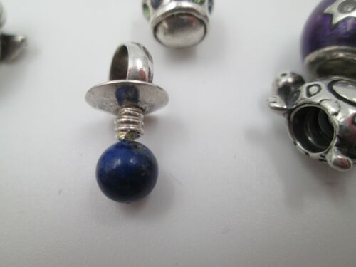 Lote 7 colgantes / dijes para pulsera mujer. Plata de ley. Diferentes motivos - Imagen 3 de 9