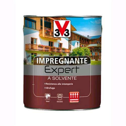 V33 Impregnante a Solvente Linea Expert Colore Noce Antico 750 ML