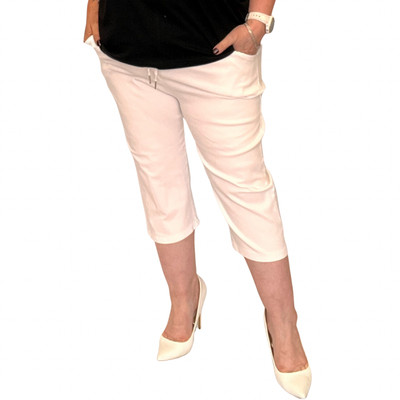 WOMENS 3/4 CAPRI PANTS LADIES SUPER STRETCHY MAGIC TROUSERS