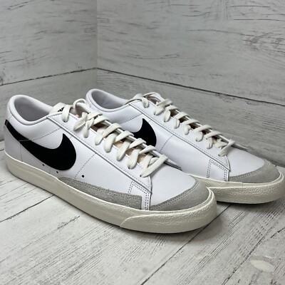 Nike Blazer Low 77 Vintage White Black Mens size 12 DA6364
