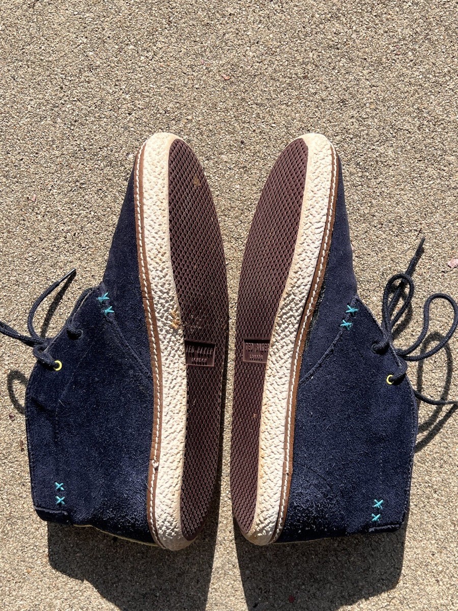 Ted Baker Blue Suede Chukka Boots Mens Shoes Size 8 Leather 