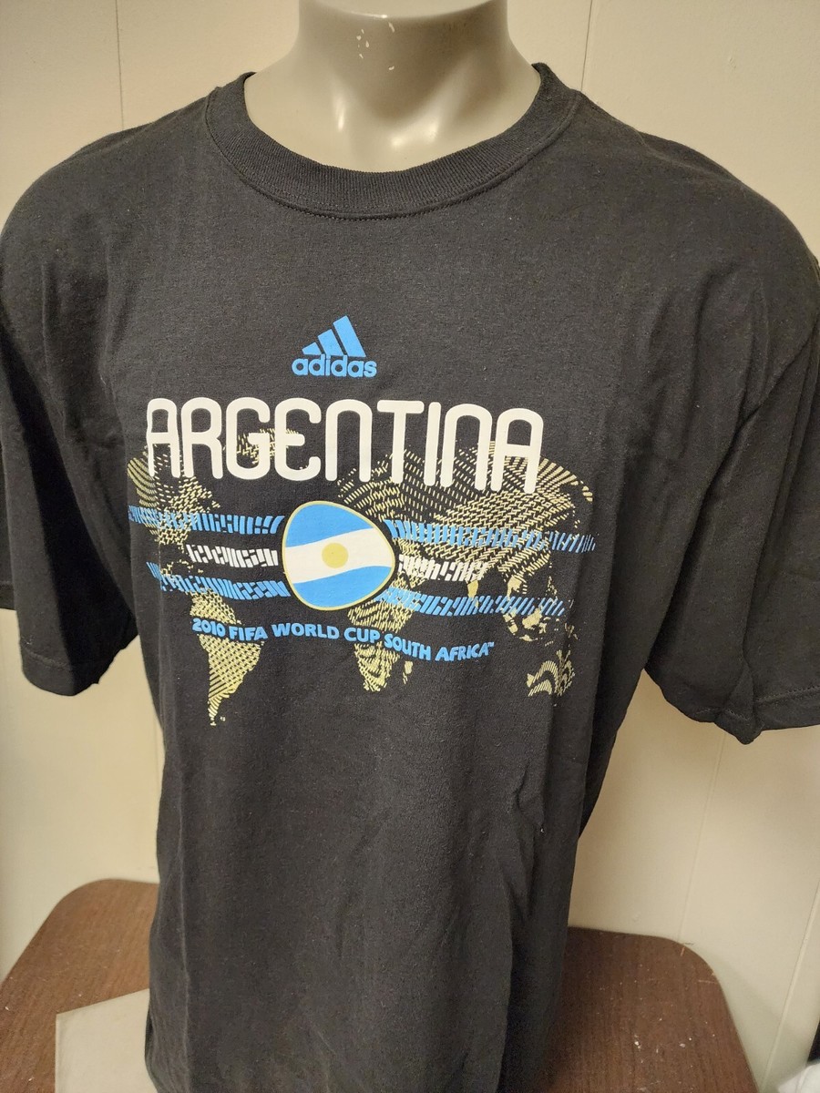 NWT VINTAGE* 2010 SOUTH AFRICA ADIDAS ARGENTINA FIFA WORLD CUP T