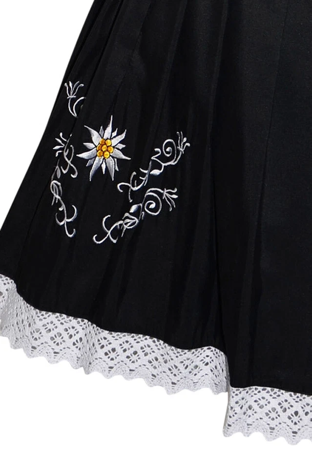 Vestido corto alemán Dirndl L 14 para camarera Oktoberfest fiesta renacentista 3 piezas Foto 3 de 4