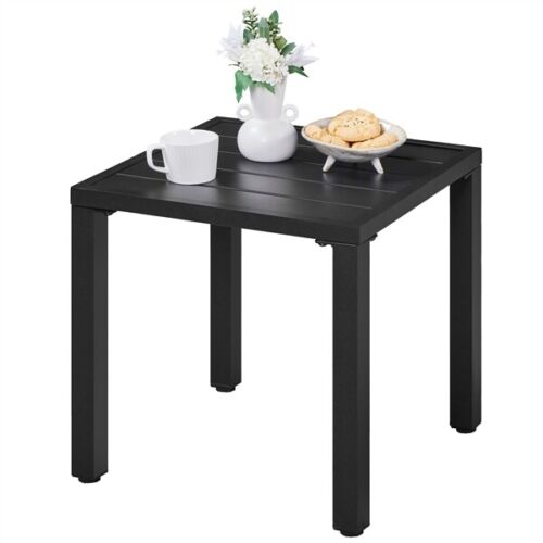 Beistelltisch Outdoor Quadratischer Tisch aus Metall Gartentisch 45x45x45,5 cm - Bild 1 von 11
