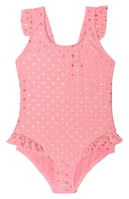 Hula Star Girls Gold Star One Piece Swimsuit - 5 | eBay