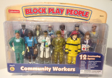 Lakeshore Block Play People Community 12 Workers RR637 Teacher Pilot Police Doc