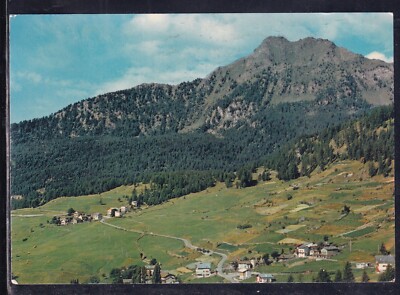 Postcard Torgnon Village Septumian Chatrian Background Point D'Aver B1706
