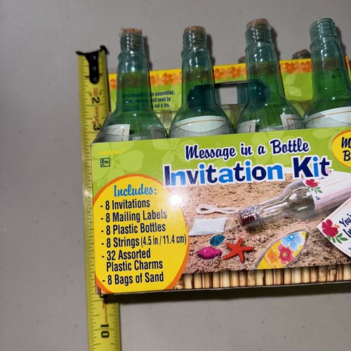 Message in a bottle Invitation Kit. Includes Set/8. New Original Pkg. Unique! - Picture 10 of 11