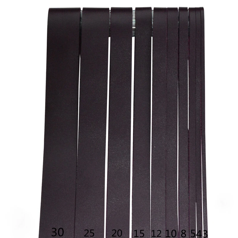 Cinta de cuero plana de 1 m correa de ajuste de cinta de cordón de cuero de vaca hágalo usted mismo artesanía de costura púrpura oscuro Foto 4 de 4