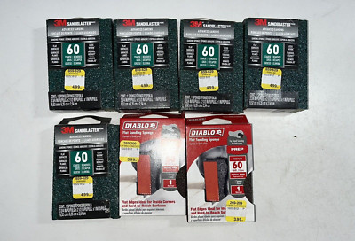 3M Sand Blaster Advance Sanding Sponge + Diablo Flat Sanding Sponge Set of 7