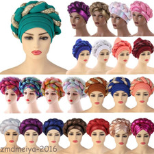 African Women Turban Cap Headscarf Beanie Braid Hat Large Bonnet Head Wrap Arab