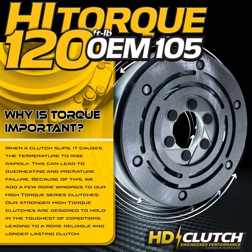 HiTorque 120ftlb (OEM 105) PTO Clutch fits John Deere AM123123 5215-34 5215-9 - Picture 2 of 7
