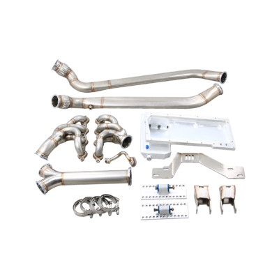 CXRacing LS1 Engine T56 Trans Mount Header Oil Pan Y Pipe for BMW E30 LS