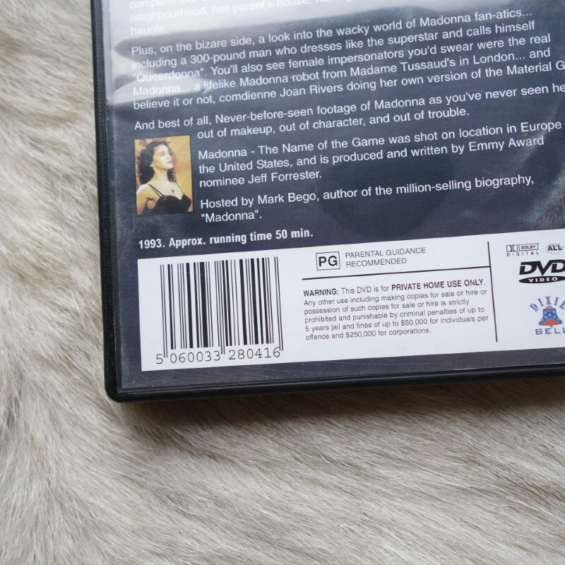 Vintage MADONNA The Name of the Game MADONNA Music Pop Music DVD Madonna DVD - Image 4 of 4