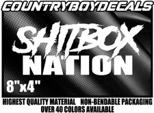 Shitbox Nation 8x4 Vinyl Decal Sticker Low Stance Truck Jdm Car Junk Beater