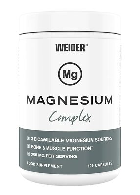 207,69 /kg WEIDER Magnesium Complex 120 Kapseln Mineralstoff Zufuhr Fitness