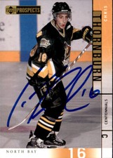 Chris Thorburn Signed 2000-01 Upper Deck CHL Prospects card North Bay Centennial