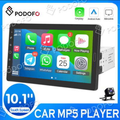 1DIN 10'' Autoradio Mit CarPlay NAVI GPS NAVIGATION BLUETOOTH RÜCKFAHRKAMERA MP5
