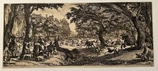 CALLOT Jacques (after) - &quot;La grande chasse&quot;. Etched engraved copy.