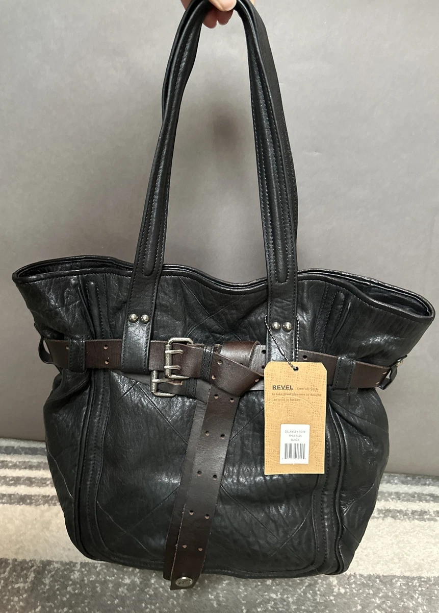 New Clove + Revel Black Backpack Leather & Suede Gold Hardware 10\