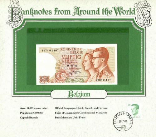 World Banknotes Belgium 1966 50 Francs P-139a.3 UNC 1174 G 293311107 Lucky 1's