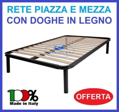 MAXYFLEX RETE LETTO ORTOPEDICA IN DOGHE A 1 UNA PIAZZA E MEZZA 120X190 PER MATERASSO