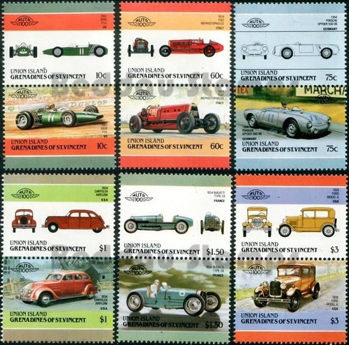 Car Stamp Set/Sets MNH Leaders of the World AUTO 100 Stamps / Cars / Automobiles - Picture 56 of 59