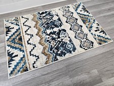Southwestern Navajo Teal Soft 2x3 Gray Doormat Carpet Indoor Entry Mat 24x36 Rug