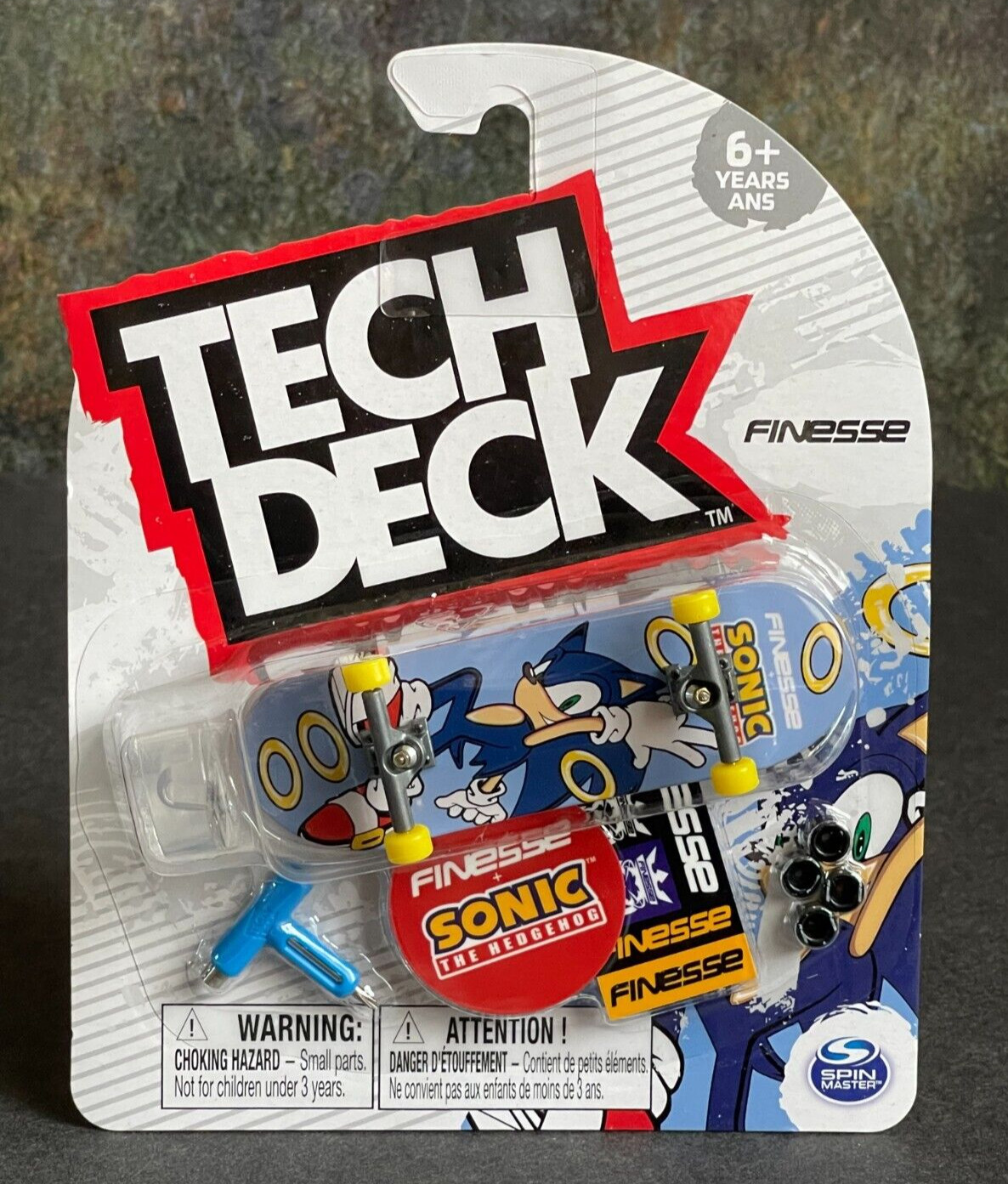 Tech Deck 💙 SONIC Hedgehog Finesse Fingerboard Skateboard