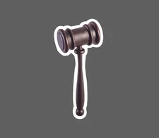 Gavel Sticker Judge Law Waterproof NEW