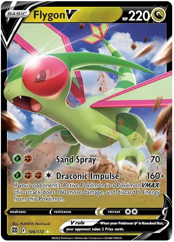 Flygon V Holo Ultra Rare Pokemon Card 106/172