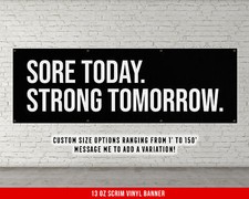 Fitness Motivation Banner - Home Gym Wall Art - Exercise Decor