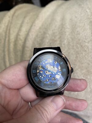 Men's Skeleton Sewor Manual Wind Watch