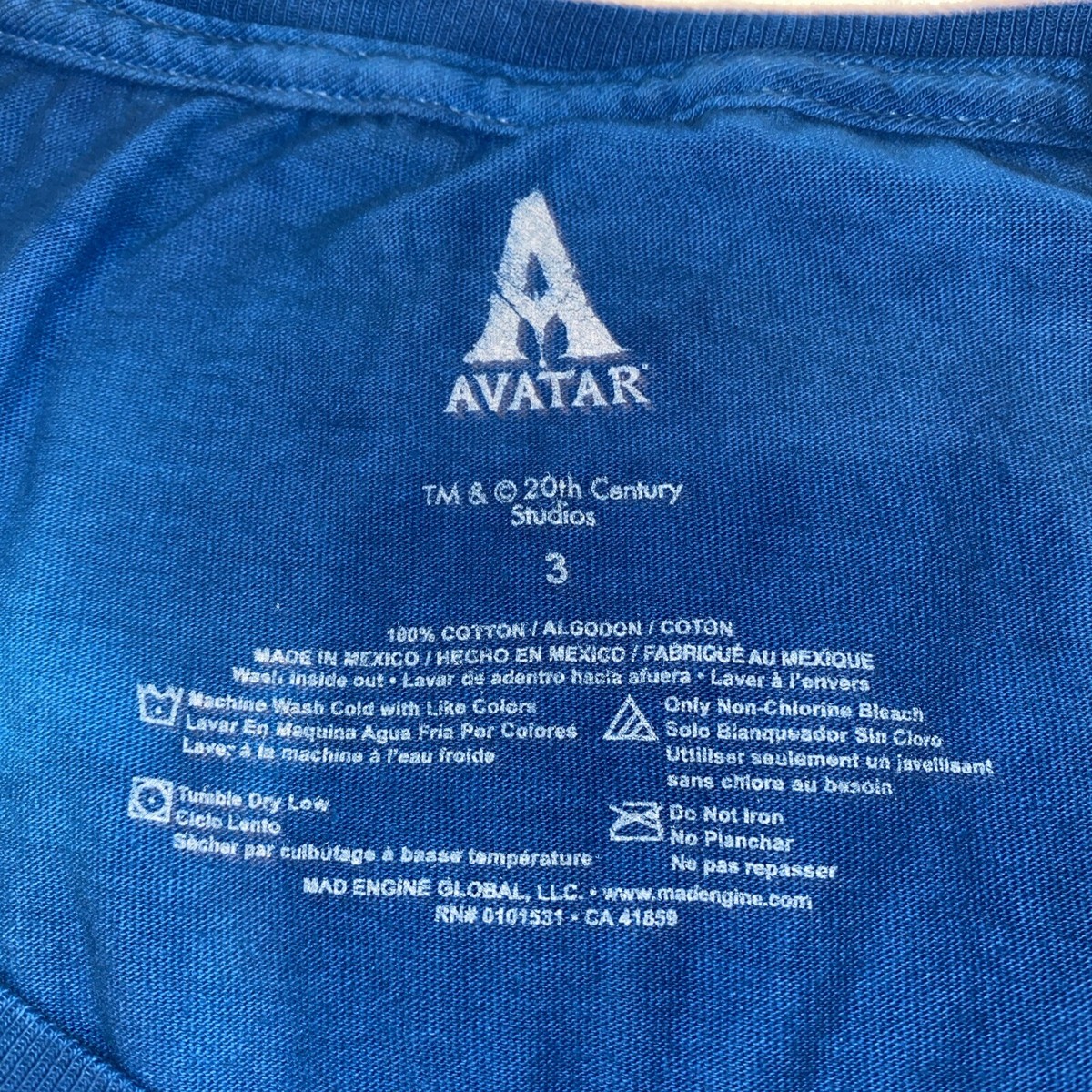 Avatar Blue Tye-Dye T-Shirt Sz 3 Large 20th Century Studios Movie