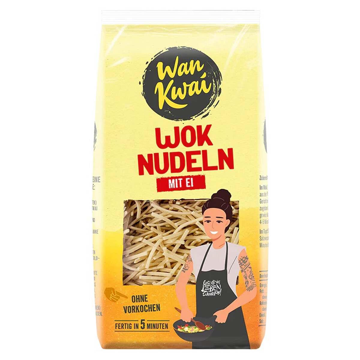 Wok Wan Kwai Fideos Asiáticos Con Huevo Sin Cocción Previa Listos 250g