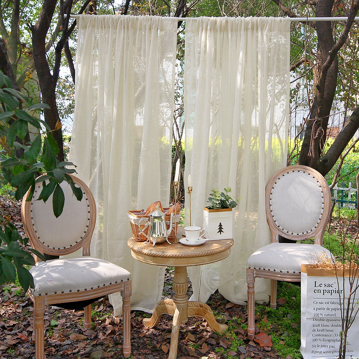 Sheer 2024 outdoor curtains