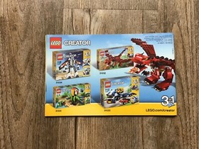 LEGO&reg; 31035 Beach Hut Creator 3 In 1 Instruction Manuals Only!