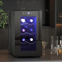 HOMCOM Freestanding Wine Cooler Fridge with 8 Bottle, 21 L Capacity Refurbished