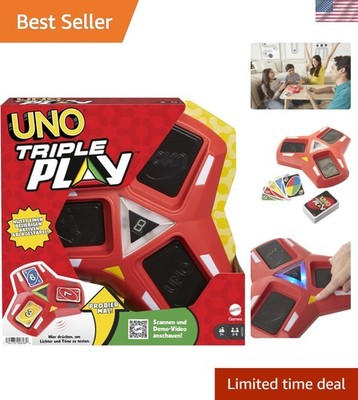 Exciting UNO Triple Play Card Game - 112 Colorful Cards with
