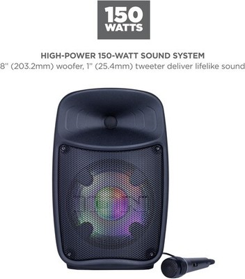 Ion IPA156 Pro Glow Express Portable Bluetooth Speaker 150 Watts