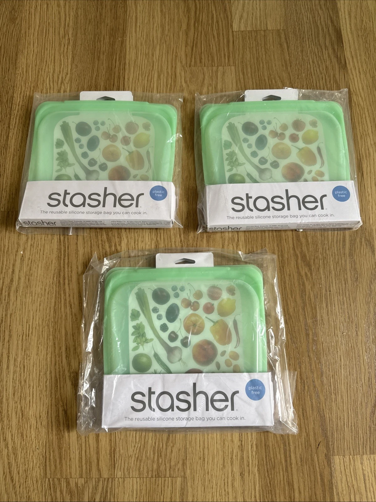 3 X Stasher Platinum Silicone Food Grade Reusable Storage Bag Green Sandwich Bag
Opens in a new wind