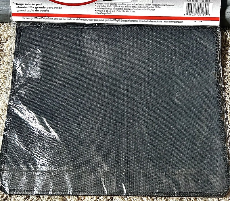 Innovera Black Mouse Pad Non-Slip Rubber Base 11 7/8 x 9 7/8 IVR-52600