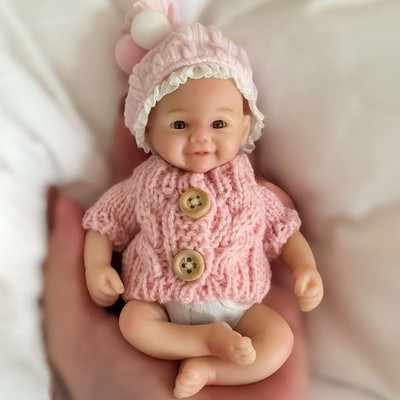 6 inch Soft Silicone Baby Doll Full Body Girl Real Life Tiny Reborn Baby Doll...