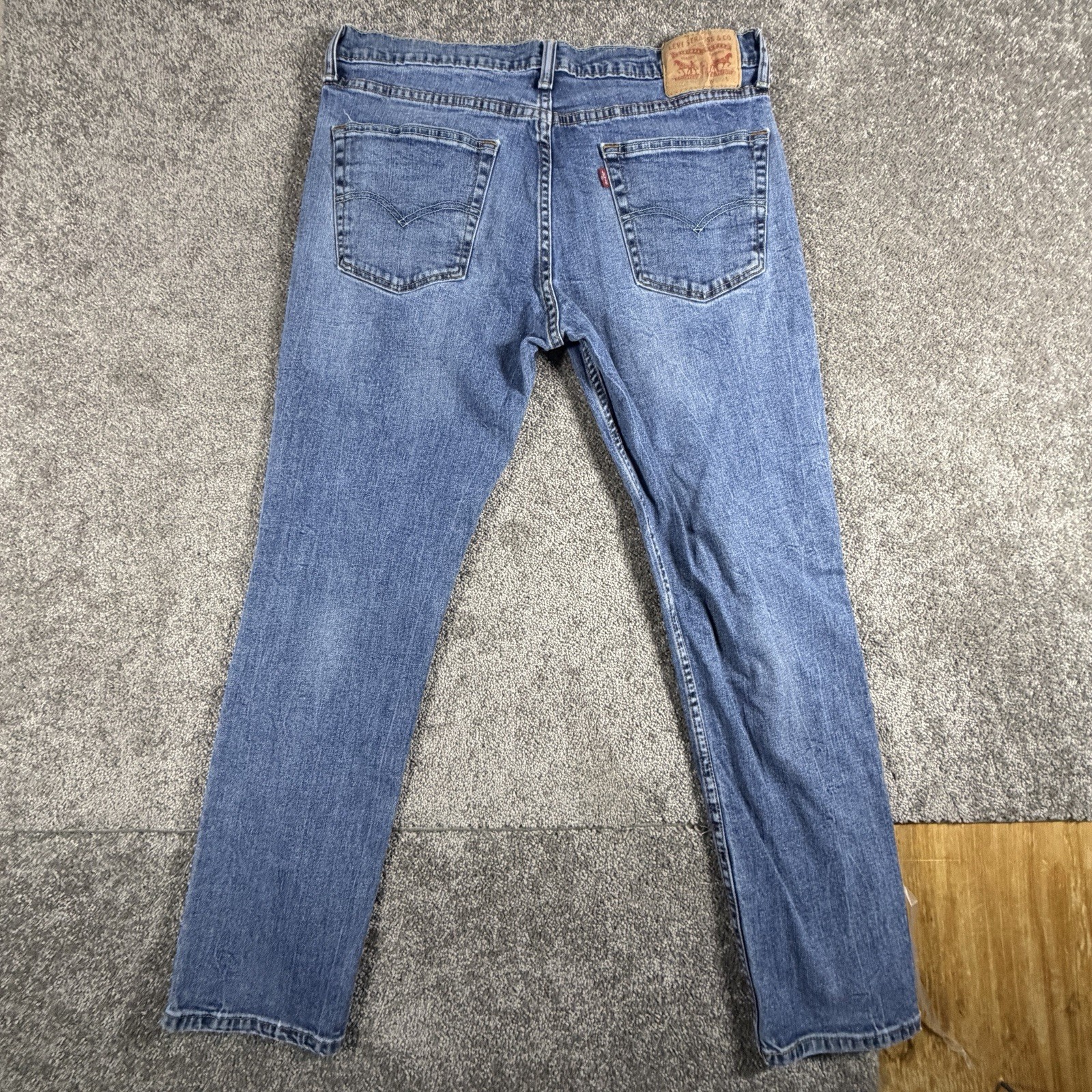 Levis 511 Jeans Mens 36x30 Blue Denim Slim Fit Stretch Medium Wash Casual thumbnail 3