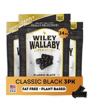 Wiley Wallaby Licorice 24 Ounce Classic Gourmet 24 (Pack of 3), Black