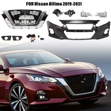 Front Bumper Cover & Grille Assembly Kit For 2019-2022 Nissan Altima