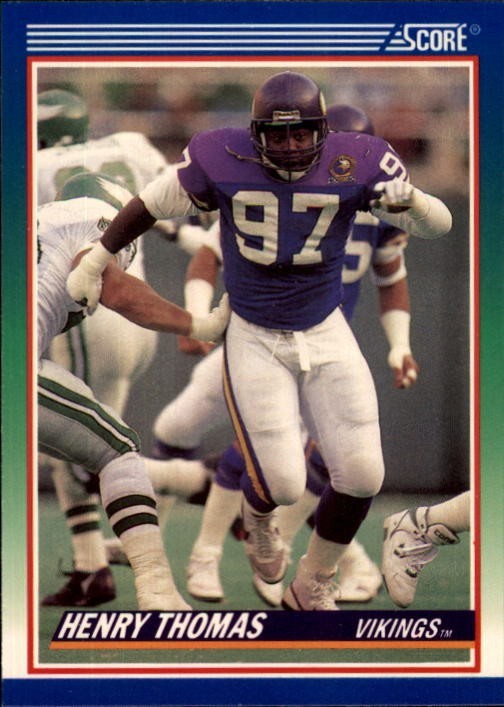 1990 SCORE NFL FOOTBALL Sports Trading Card #435-HENRY THOMAS, Minnesota Vikings